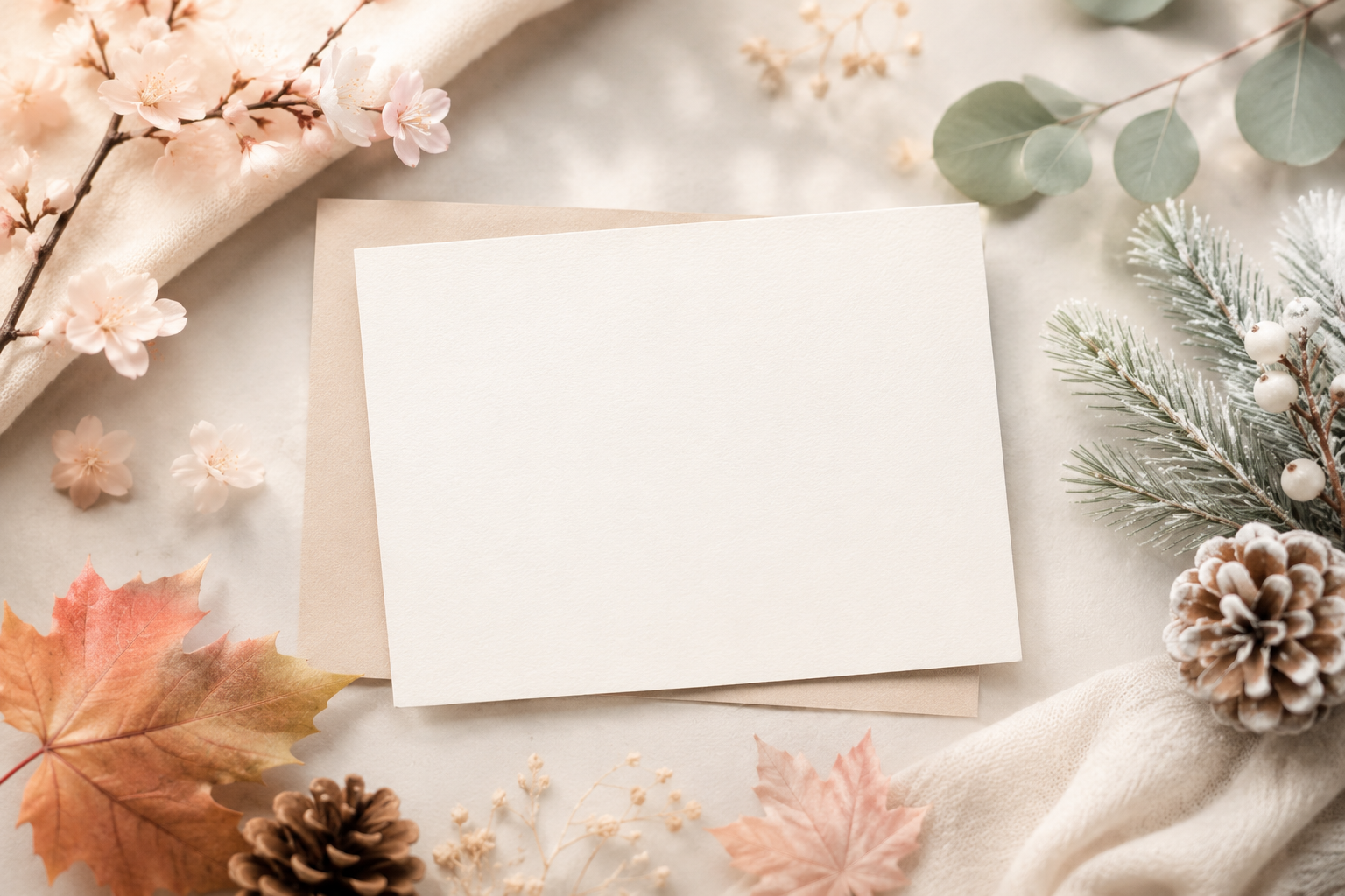 Soft-toned seasonal greetings